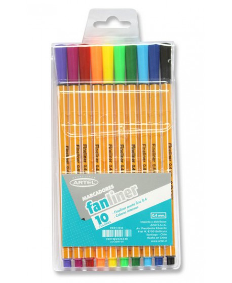 Fine Liner 10 Colores 20011510/902-10  Artel | DColon