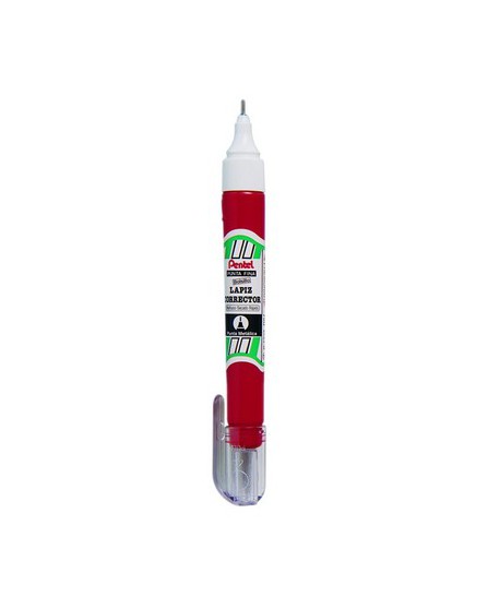 Corrector Lapiz Pentel 7ml Rojo Pta Metal ZL63-W 50010178 | DColon