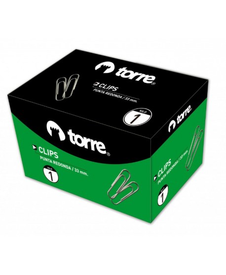 -Caja Clips Torre 1 Punta Redonda 1Kg 11720 | DColon