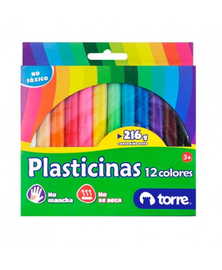 Plasticina 12 Colores Torre Imagia 25540 | DColon