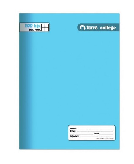 Cuad. Torre College Liso 7mm 100H 23414 | DColon