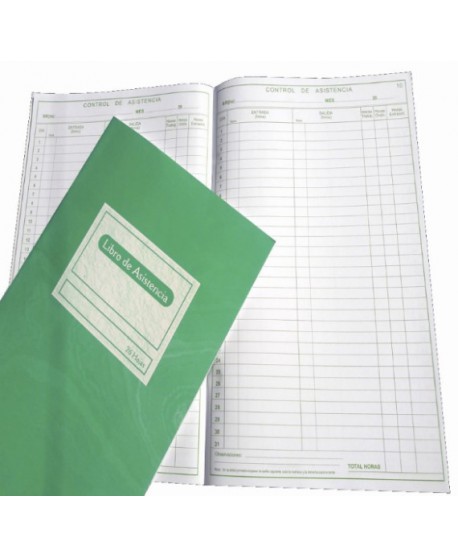 Libro Asistencia Rem 26H Termolaminado Verde 710189 | DColon