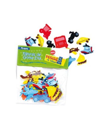 Figuras Transporte y Deportes Goma Eva Torre Ideas 28126 | DColon