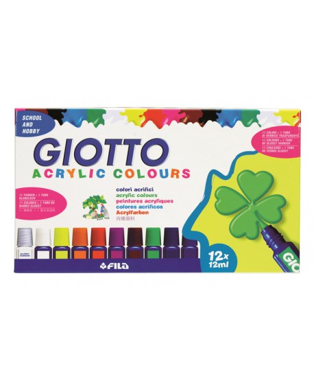 Acrilico Giotto 12 ml. x 12 uni 359002 | DColon
