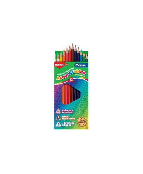 Lapices Acuarelables 12 Col. Largos Torre 27349 | DColon