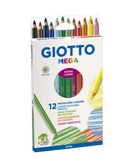 Lapiz Giotto Mega 12 Colores  225600 5109 | DColon