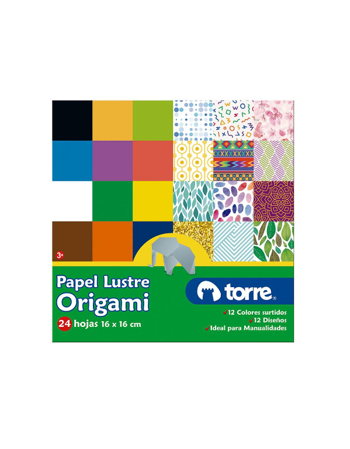 Block Papel Lustre Origami Torre 16x16 24H 29903 | DColon