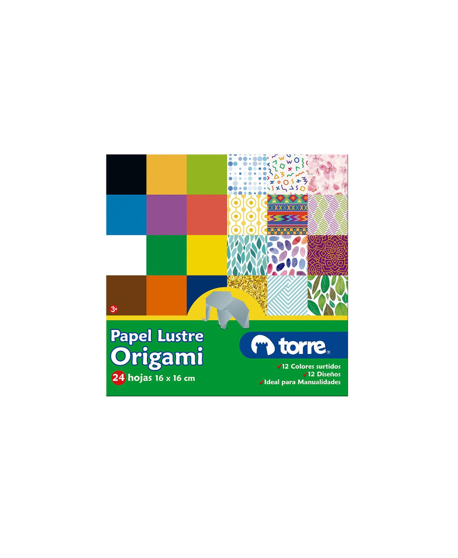 Block Papel Lustre Origami Torre 16x16 24H 29903 | DColon