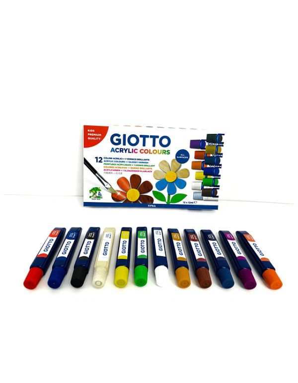 Acrilico Giotto 12 ml. x 12 uni 359002 | DColon