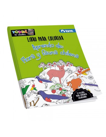 Libro de Colorear Flora y Fauna Torre 32 Hj 29685 | DColon