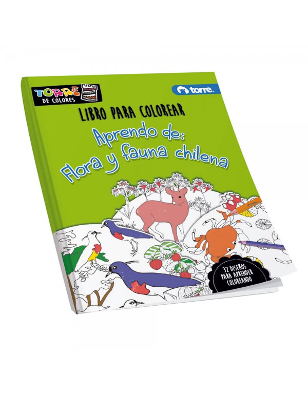 Libro de Colorear Flora y Fauna Torre 32 Hj 29685 | DColon