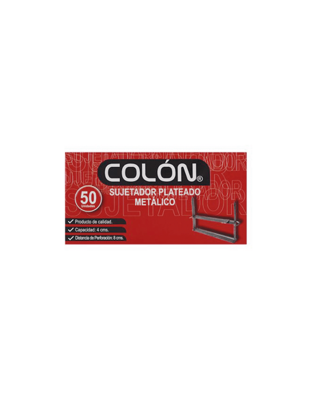 Fastener Plateado Colon 50U 19590 | DColon