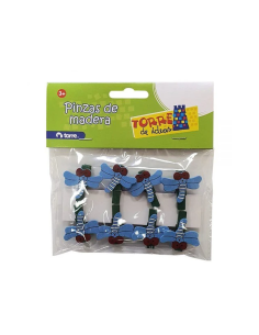 Pinzas de Madera Animales 8Unid.Torre Ideas 28134 | DColon