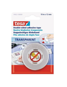 -Cinta Doble Cara Tesa Transp. 12mmx10m. 64621-00000-07 | DColon