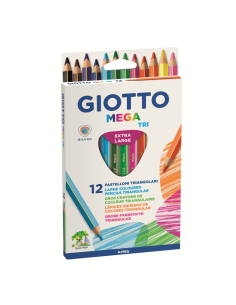 Lapiz Giotto Mega-Tri 12 Colores Jumbo Cod.220609 | DColon