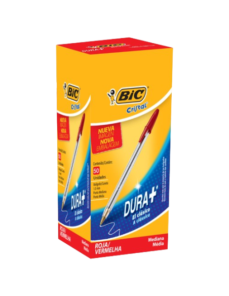 Lapiz Pasta Bic Cristal Rojo Pta. Media 824453 106106 | DColon