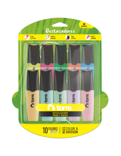 Set Destacadores 5 Neon +5 Pastel Torre 32817