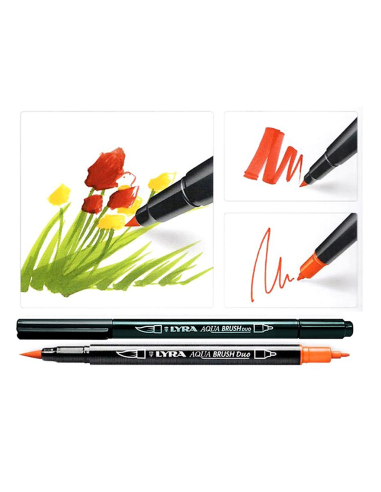 Marcador Lyra Aqua Brush Duo 24 Colores 6521240 | DColon