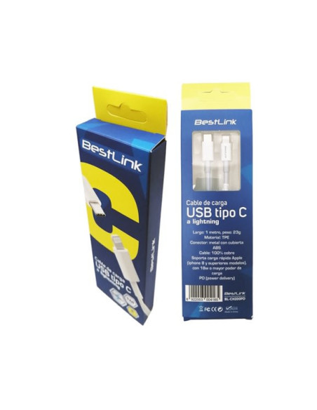 Cable USB Tipo C a Lightning Bestlink 1mt BL-CH200PD | DColon