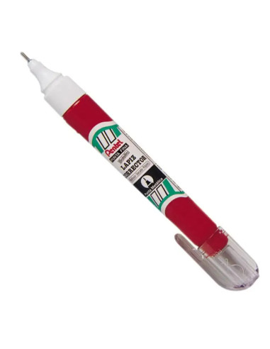 Corrector Lapiz Pentel 7ml Rojo Pta Metal ZL63-W 50010178 | DColon