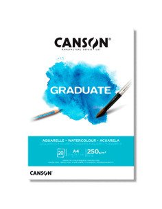 Pad Canson Grad. Acuarela 20h. A4 21x29.7cm 250g.C400110375 | DColon