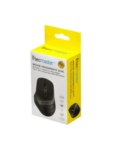 Mouse Tecmaster Ergo. Dual BT e Inalambrico TM-100546 | DColon