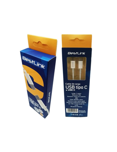 Cable de Carga Rapida Bestlink de3amp 1mt BL-CH600PD3 300417 | DColon