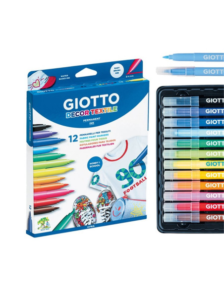 Marcador Giotto para Textiles 12 Col. 95106 | DColon
