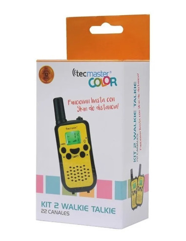 Kit 2 Walkie Talkie Tecmaster Color TM-700502-YL | DColon