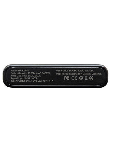 Powerbank PD, Carcasa de Aluminio, 10000MA TM-200551 | DColon
