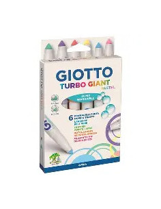 Marcador 6 Col Giotto Giant Pastel .33231 31005 | DColon