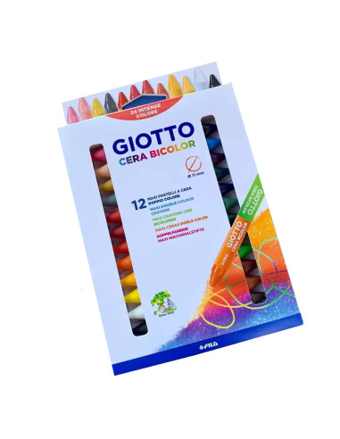 Crayon 12 Col Giotto .Bicolor 35821 | DColon