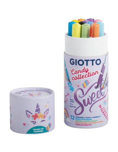 Marcadores Brush Pen Candy Tubo 12 col. F427700 | DColon