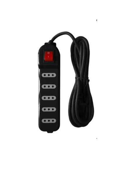 -Alargador 3m Macrotel c/Switch 5 Posic. Negro ME-071B | DColon