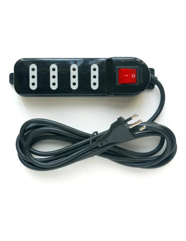 Alargador 3m Macrotel 4 Posic. Negro ME-069B | DColon