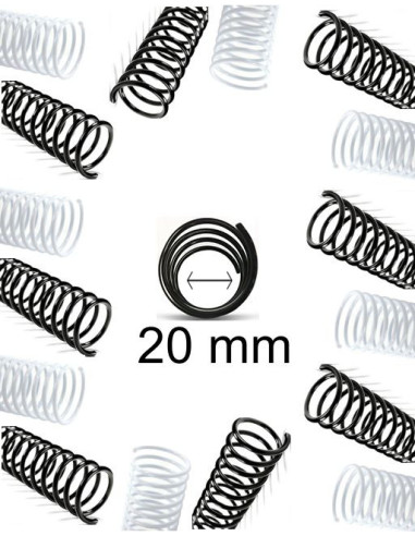 -Espiral Plastico 20mm Capac. 135H 50U | DColon